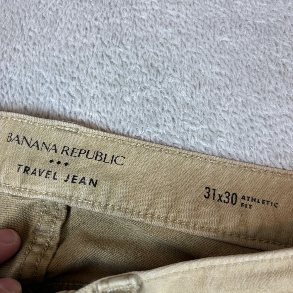 Banana Republic Jeans‎ Mens 31x30 (Fits 32x29) Travel Athletic Fit Tan Stretch